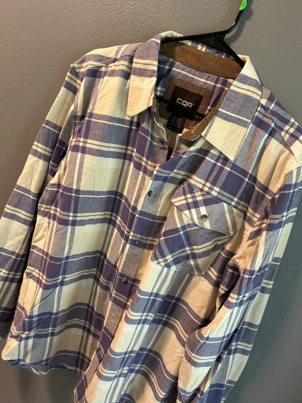 Oxford Plaid CQR Button Down Shirt (NWOT)